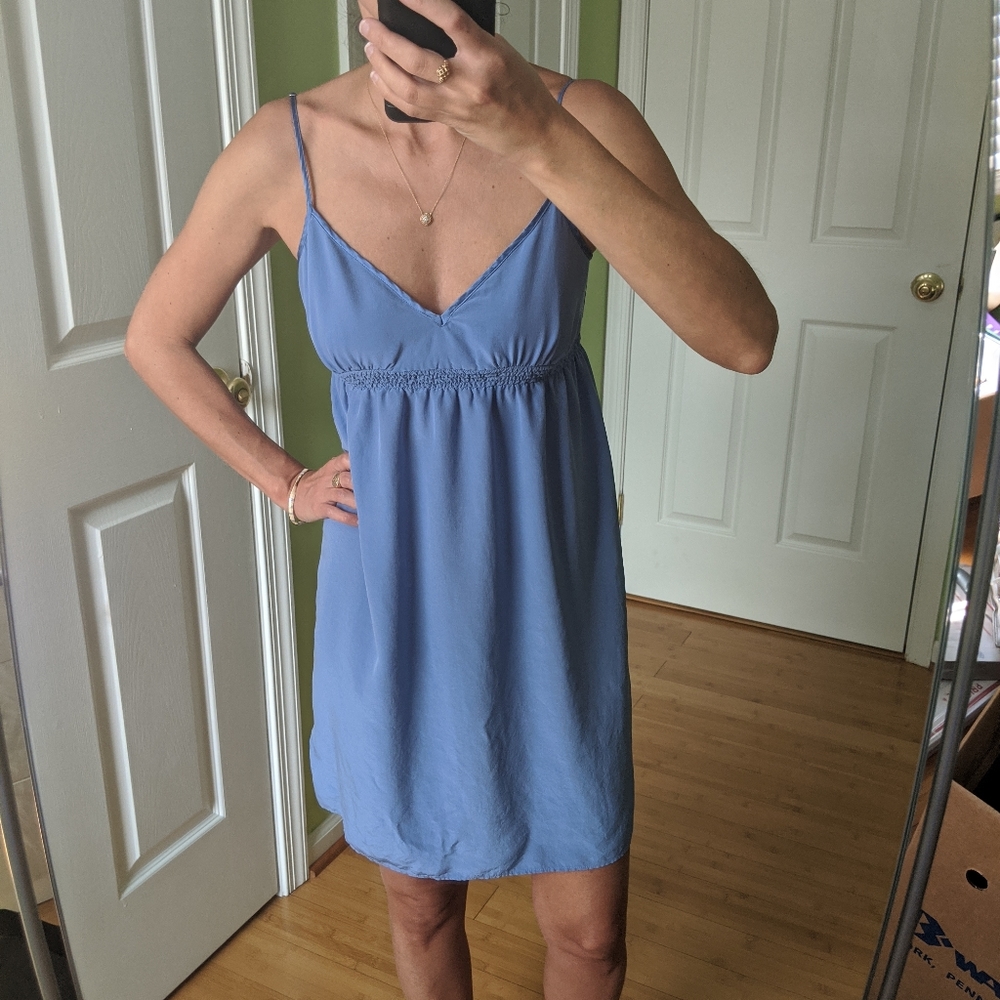 Banana Republic Silk Blue Dress, Size XS